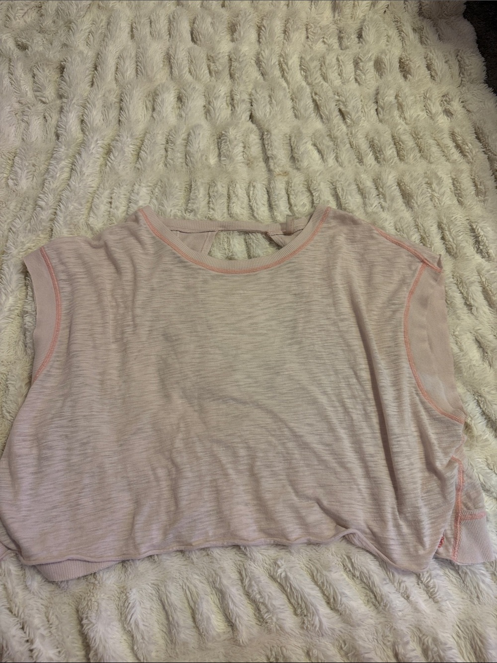 FP Movement by Free People Pale Pink Short Sleeve Crewneck Tee
